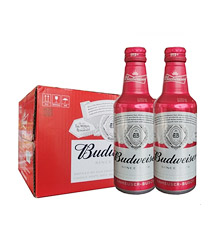 国产百威红色铝罐啤酒330ml*24/件