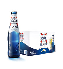 国产1664白啤酒330ml瓶*24/件