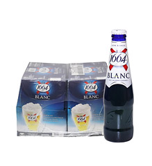 进口1664白啤酒250ml*24瓶/件
